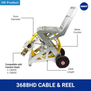 3688HD heavy-duty cable reel with 9mm diameter and 200ft length, meter counter included. Compatible with C40HD and C80HD camera heads