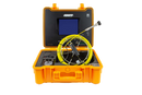 Forbest Classic 4188DN pipe inspection system with C16 waterproof camera head, yellow fiberglass push rod, and 10-inch LCD monitor in rugged orange case.