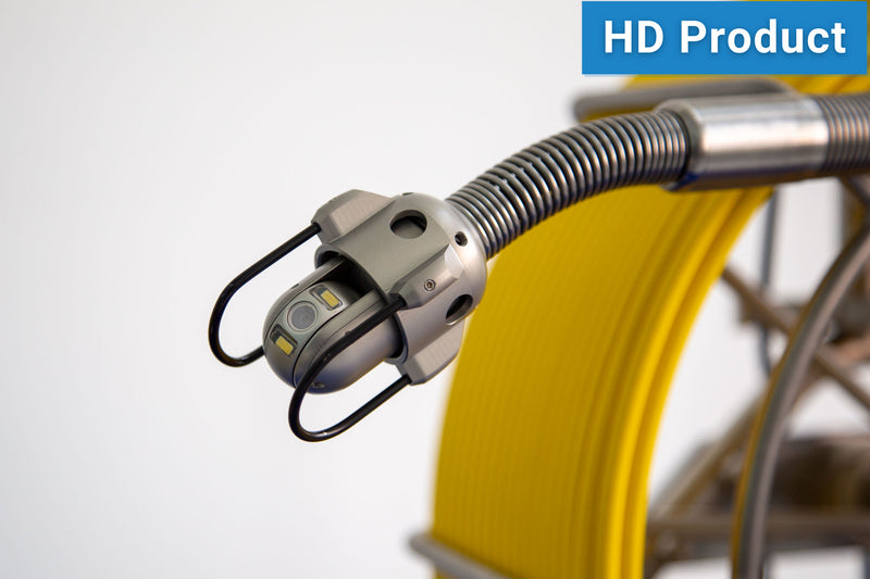 Pipe inspection camera head C32 on a white background