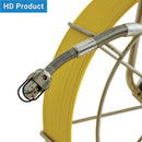 Close-up of the C32 Pan-tilt camera head with yellow cable with  on a white background.