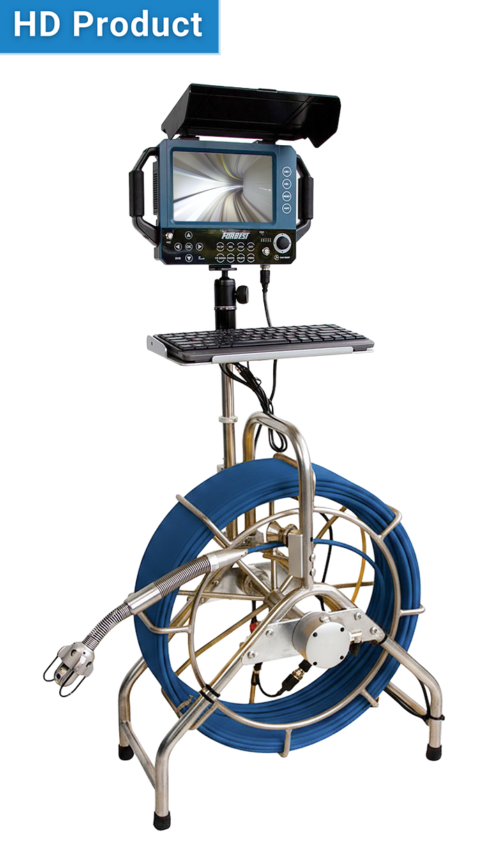 HD Mid Range 3388PH Sewer Camera: 200ft Cable with C40 Self-Levelling/