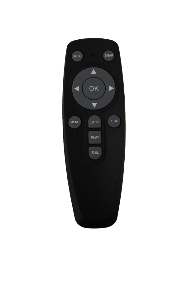 Black remote control on a white background with 'HD Product' label.