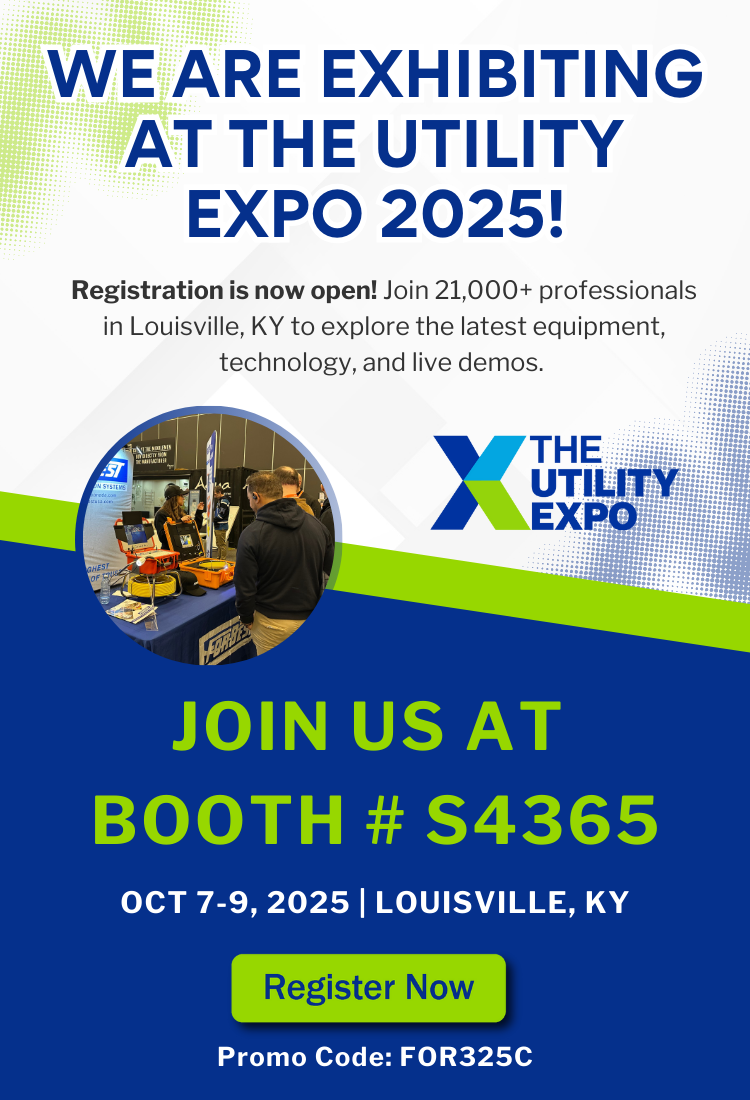 Advertisement for The Utility Expo 2025 with registration information and event details.