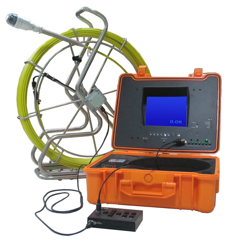 Pan-Tilt 3688AT Sewer Camera with 200ft/400ft Cable and Footage Counter