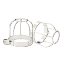 A silver metal wire cover designed for a C60 Pan-Tilt camera, with visible hinges and mounting points.